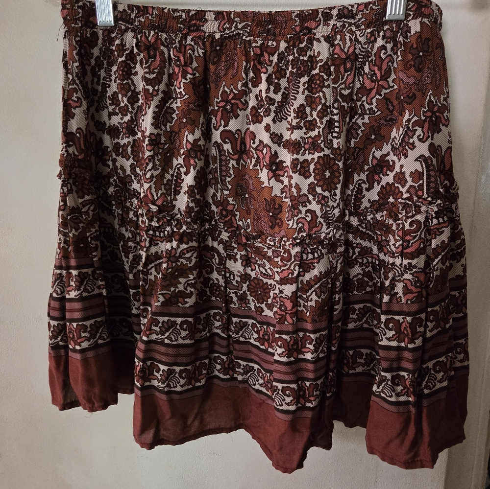 Olivaceous Brown Bubble Mini Skirt Pleated Cocktail
